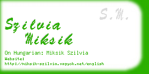 szilvia miksik business card